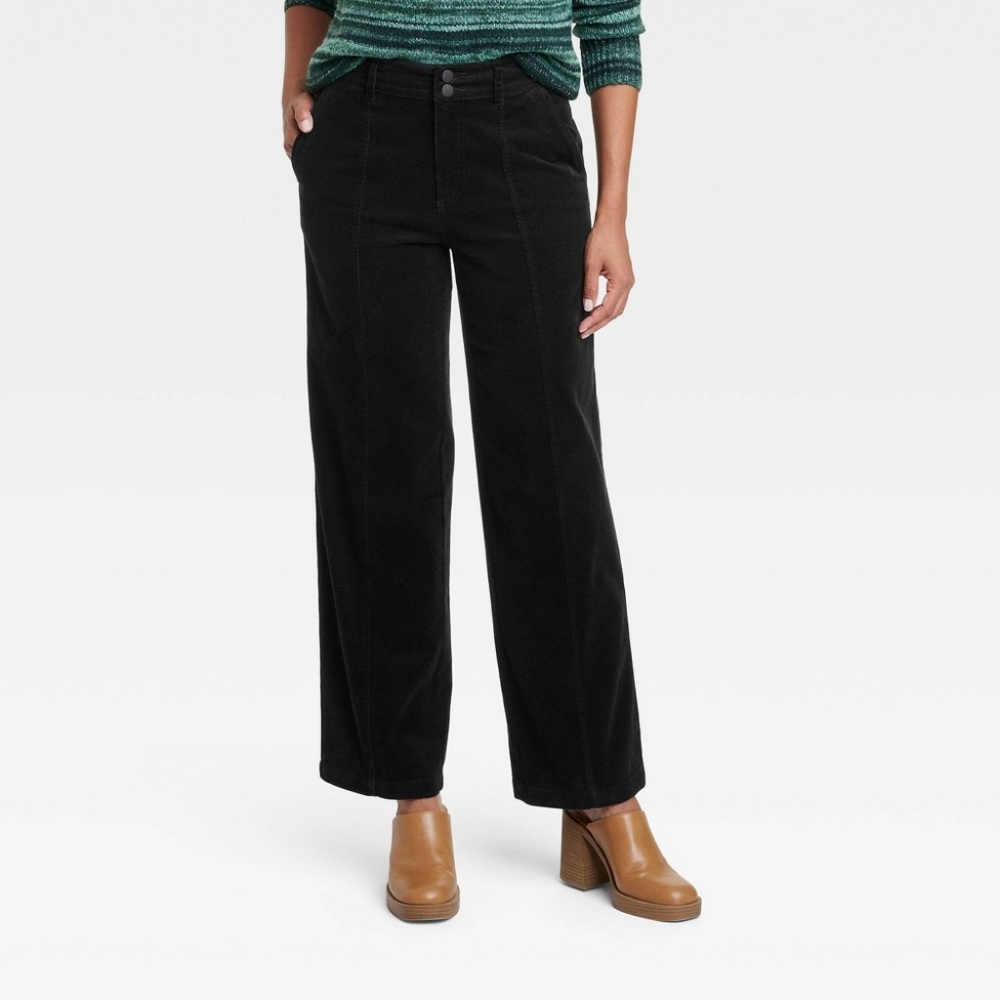 Women's High-Rise Wide Leg Corduroy Pants